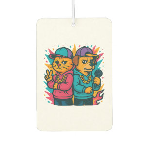 Cool Cat & Dog Rap Duo Air Freshener