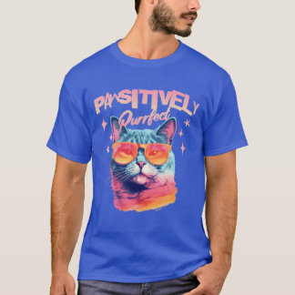 Cool Cat for Cat Lovers Pawsitively Purrfect retro T-Shirt