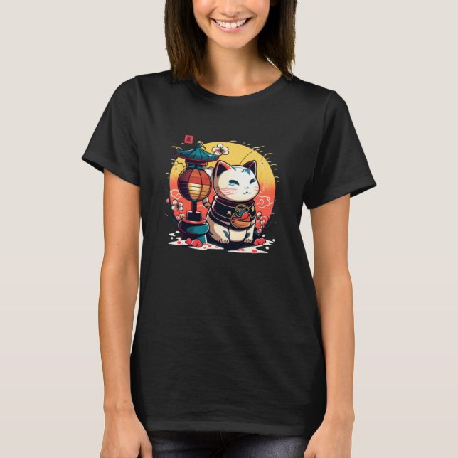Cool Cat for Meneki Neko T-Shirt (Front)