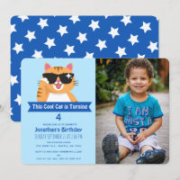 Cool Cat Funny Cute Child's Birthday Photo
