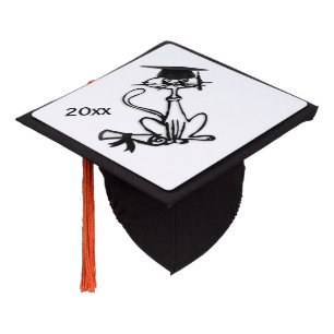 Cool Cat Graduation Novelty Cap Topper
