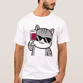Cool Cat, Hot Drink T-Shirt