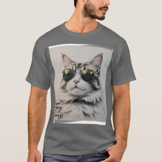 Cool Cat in Shades – Good Things Are Coming T-Shirt