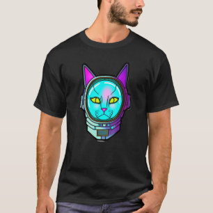 Cool Cat In Space Helmet Astronaut T-Shirt
