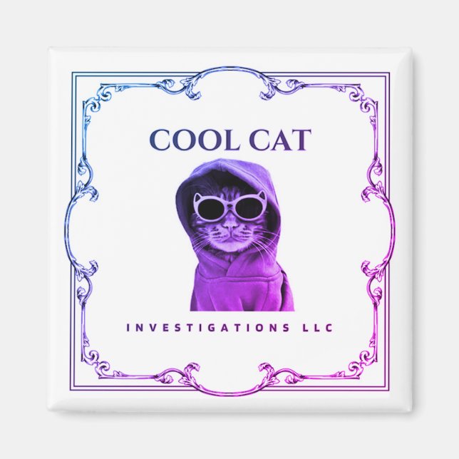 Cool Cat Investigations LLC aimant (Devant)