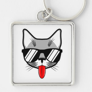 Cool Cat Keychain