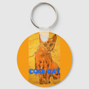 Cool Cat Keychain