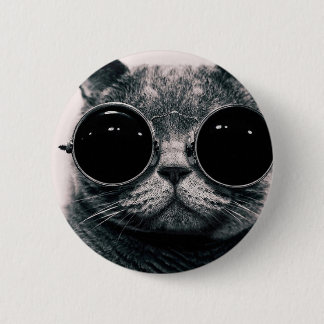 cool cat kool kat with shades 2 inch round button