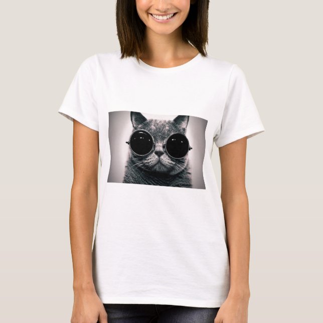 cool cat kool kat with shades T-Shirt (Front)