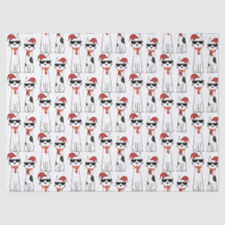 Cool Cat Merry Christmas Tissue Paper