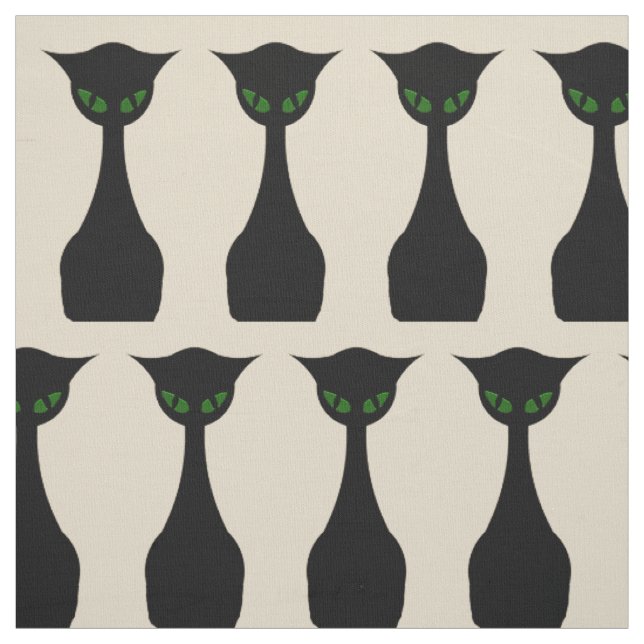 Cool Cat Mid Century Modern Retro Fabric no.2 (Swatch)