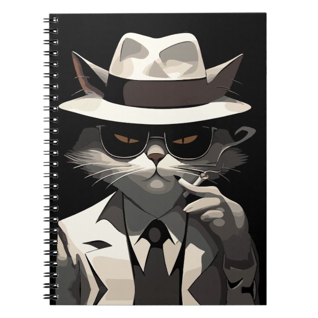 Cool Cat Noir: Suave and Mysterious Feline Notebook (Front)