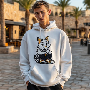 Cool Cat on the Block Stylish Lynx Kids Hoodie