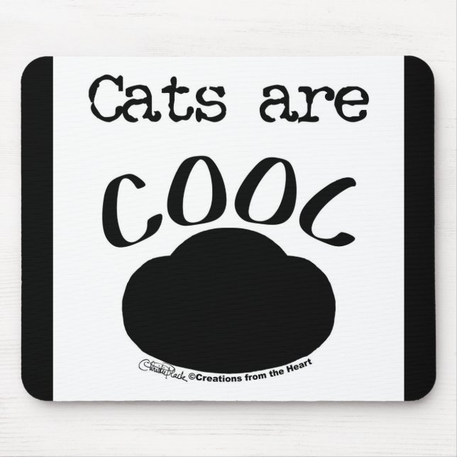 Cool Cat-Paw Print Mouse Pad (Front)