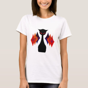 Cool Cat Red Eye Mid Century Retro T-shirt