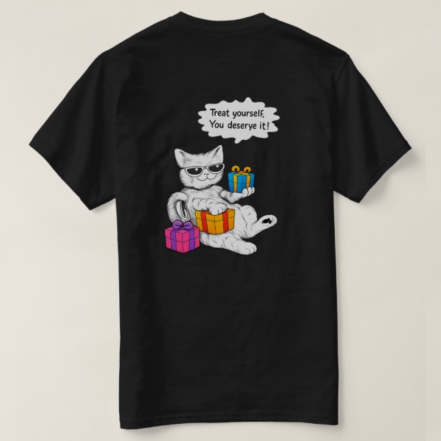 Cool Cat Self-Care Vibes T-Shirt (Design Back)
