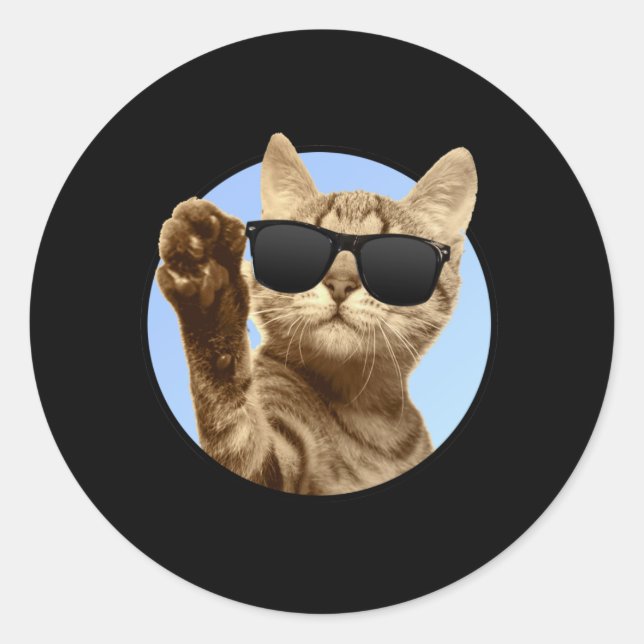 Cool Cat Sticker  (Front)