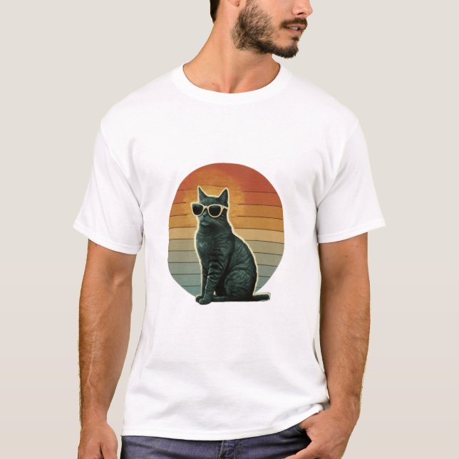 Cool Cat Sunset T-Shirt (Front)