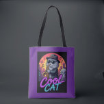 Cool Cat Trombone Player Music Quote Tote Bag<br><div class="desc">Jazz Up Your Daily Routine Add a rhythmic flair to your style with our Cool Cat Playing Trombone Tote. This medium 16" x 16" bag features a whimsical illustration of a smooth cat sliding through a trombone solo, surrounded by flowing music notes. Crafted from 100% sturdy brushed polyester, this Funny...</div>