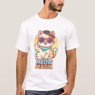  "Cool Cat Vibes – Meow Magic Summer Tee
