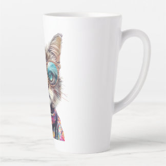 Cool Cat with Glasses Latte Mug