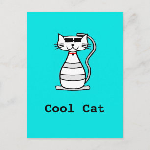 Cool Cat with sunglasses Postcard