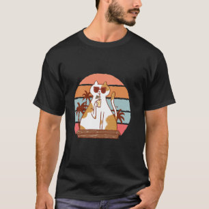 Cool Cats Beach Cats Vacation Cats Tropical Drink T-Shirt