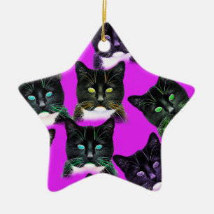 Cool Cats Ceramic Ornament