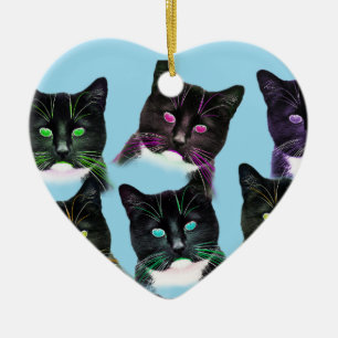 Cool Cats Ceramic Ornament