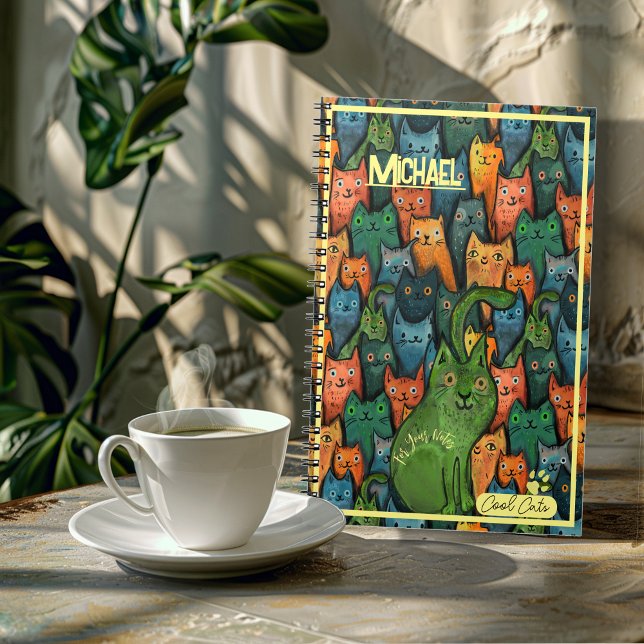 Cool Cats Colourful Pattern Notebook (Cool Cats Colorful Pattern Notebook)