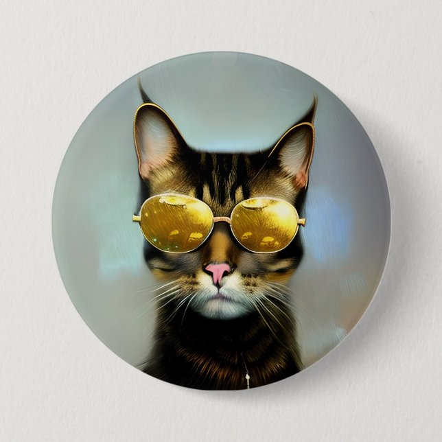 Cool Cats for stylish people 3 Inch Round Button (Front)