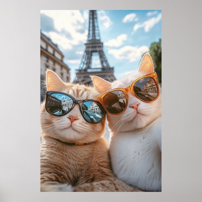 Cool Cats in Paris Poster (Front)
