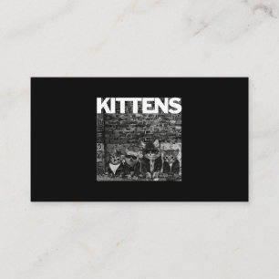 Cool Cats Kittens Meow Punk Rock Band Funny Cat Lo Business Card