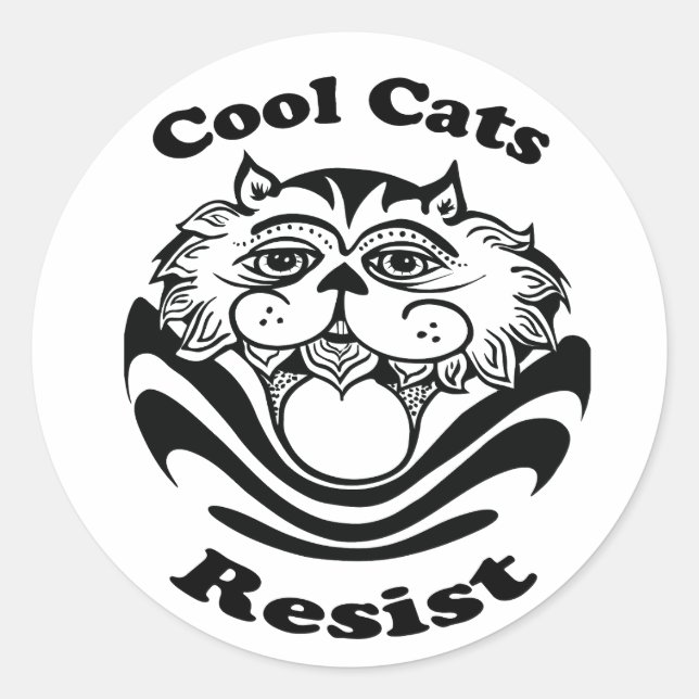 Cool Cats Resist - stickers (Front)