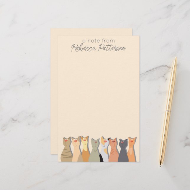 Cool Cats Stationery (Front/Back In Situ)