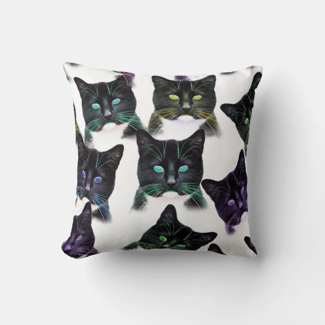 Cool Cats Throw Pillow (Front)