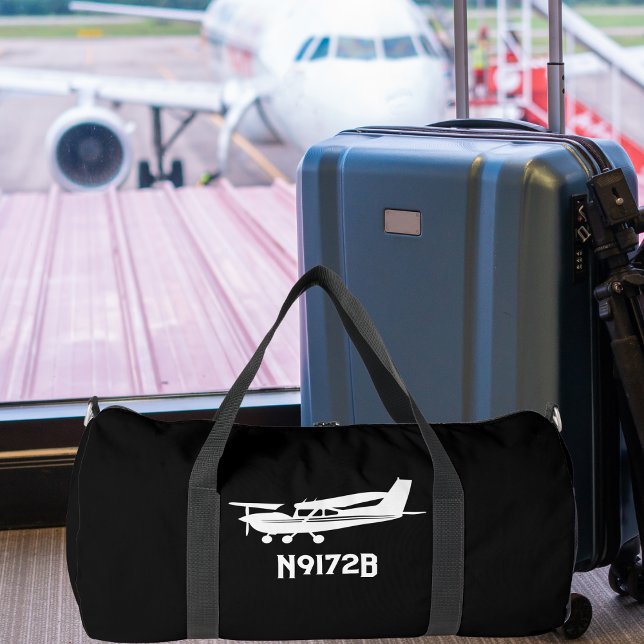 Cool Cessna Airplane,Simple,Black Aviation Duffle Bag (Creator Uploaded)