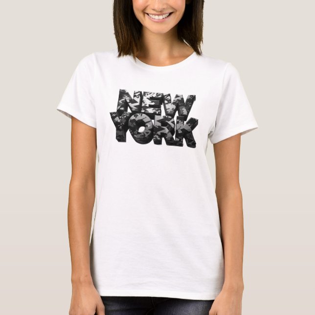 Cool Charcoal NEW YORK Slogan Tee (Front)