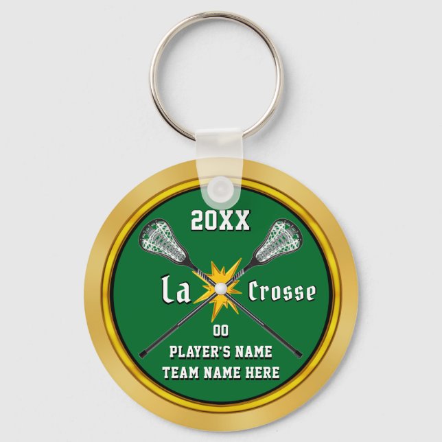 Cool Cheap Personalized Lacrosse Gifts, Your Colou Keychain (Front)