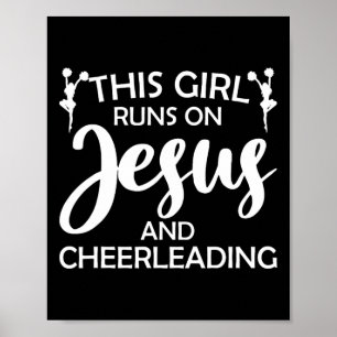 Cool Cheerleader Art For Women Girl Cheerleading J Poster