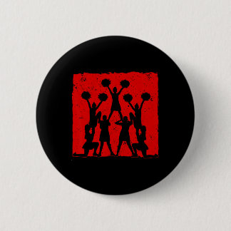 Cool Cheerleader Art Men Women Cheerleading Cheer 2 Inch Round Button