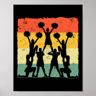 Cool Cheerleader Art Men Women Cheerleading Cheer Poster