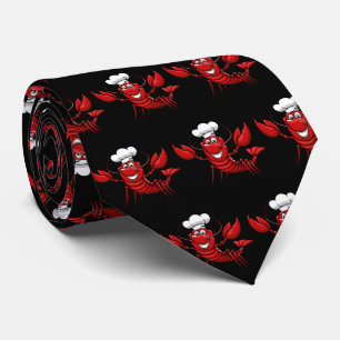 Cool chef lobster tiled pattern tie