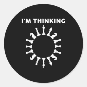 Cool Chess Art For Men Women Kids Chess Player Che Classic Round Sticker