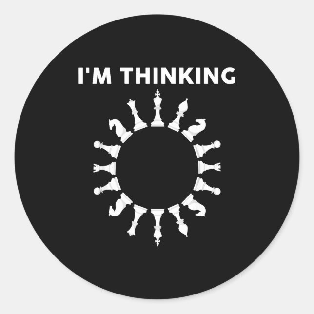 Cool Chess Art For Men Women Kids Chess Player Che Classic Round Sticker (Front)