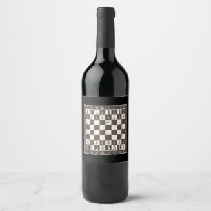 Cool Chess Board Halloween Costume  Funny Lazy Wine Label