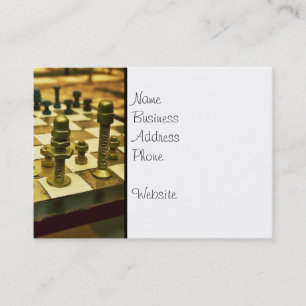 Cool Chess Board with Nuts and Bolts Business Card