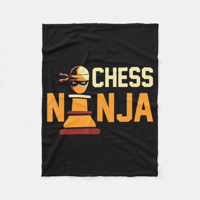 Cool Chess Ninja  Chess Lovers Gift Fleece Blanket (Front)
