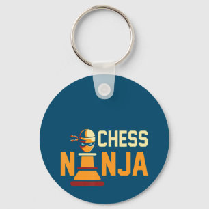 Cool Chess Ninja Chess Lovers Gift Keychain