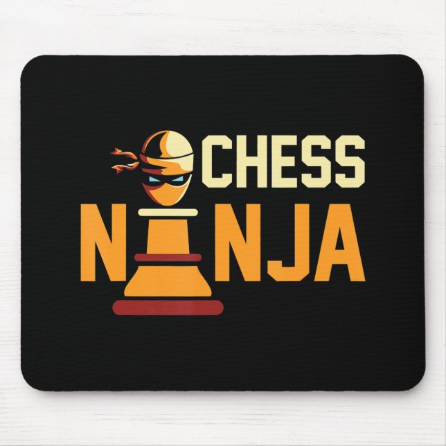 Cool Chess Ninja  Chess Lovers Gift Mouse Pad (Front)